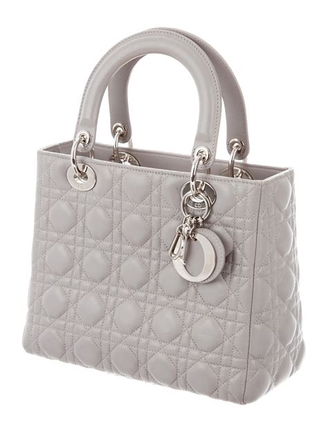 medium lady dior bag white